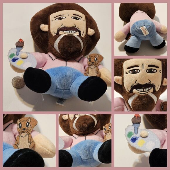 Bob Ross Vinyl Collectible Action Figure Youtooz Rare and Phunny Plush Set of 2 - Picture 3 of 12